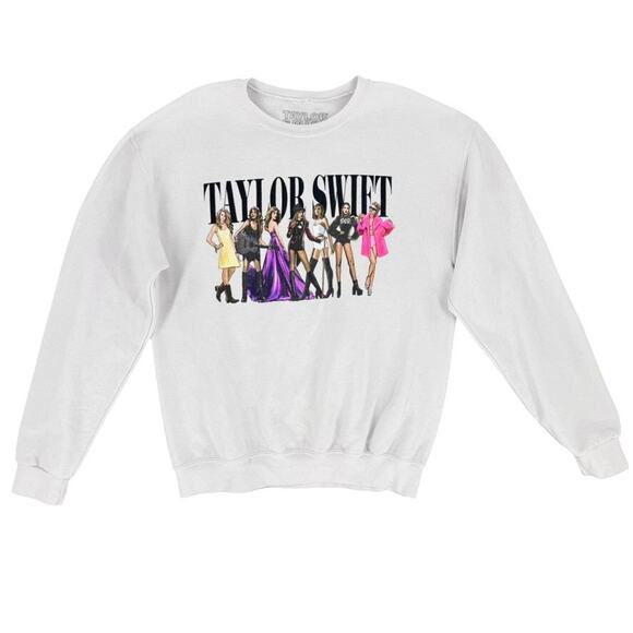Taylor Swift Eras Tour Sweatshirt White Size Medium Official Merch - Picture 1 of 4